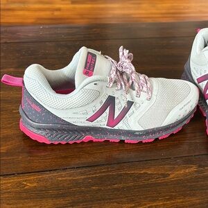 New Balance Gray and Pink Trail Shoes